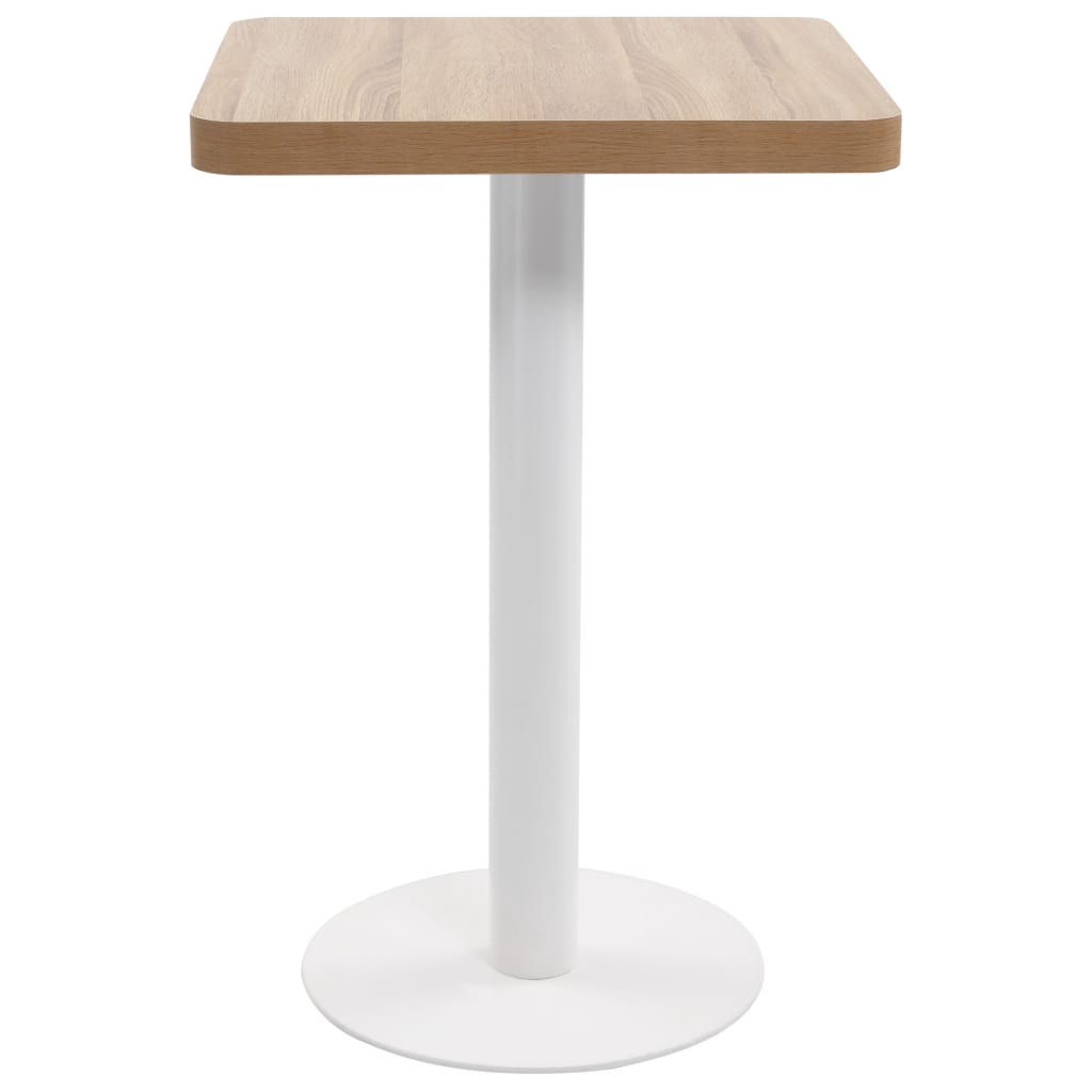 vidaXL Τραπέζι Bistro Ανοιχτό Καφέ 50 x 50 εκ. από MDF