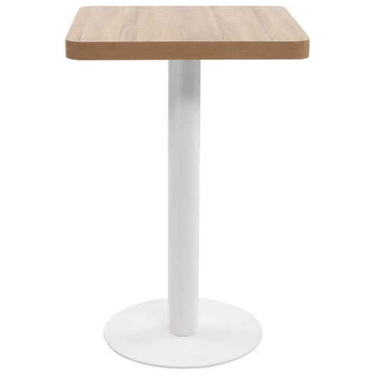 vidaXL Τραπέζι Bistro Ανοιχτό Καφέ 50 x 50 εκ. από MDF