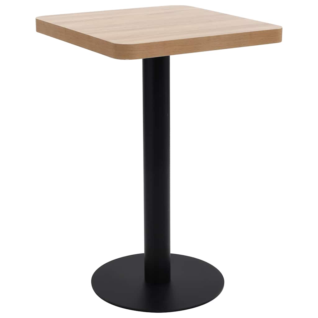 vidaXL Τραπέζι Bistro Ανοιχτό Καφέ 50 x 50 εκ. από MDF