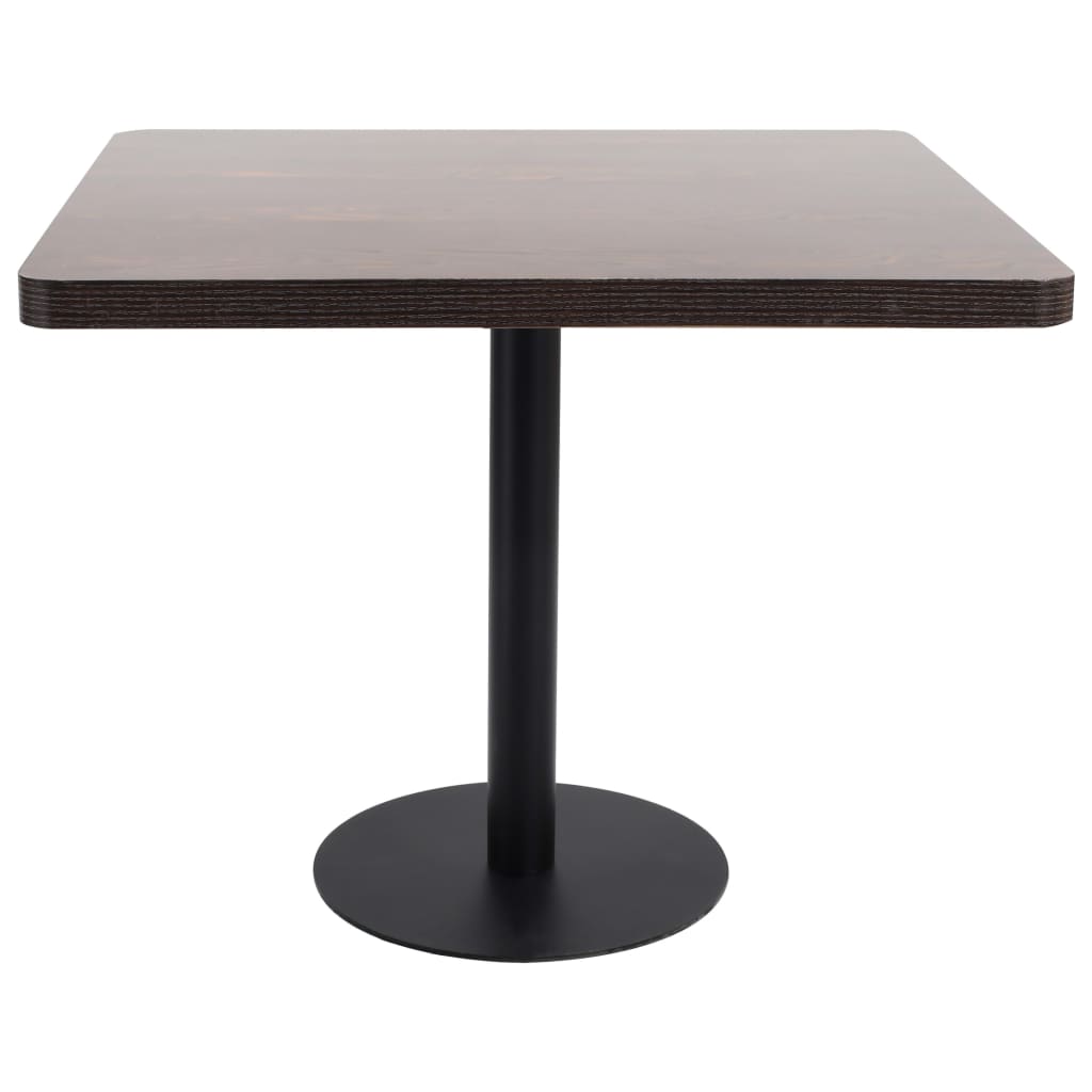 vidaXL Τραπέζι Bistro Σκούρο Καφέ 80 x 80 εκ. από MDF