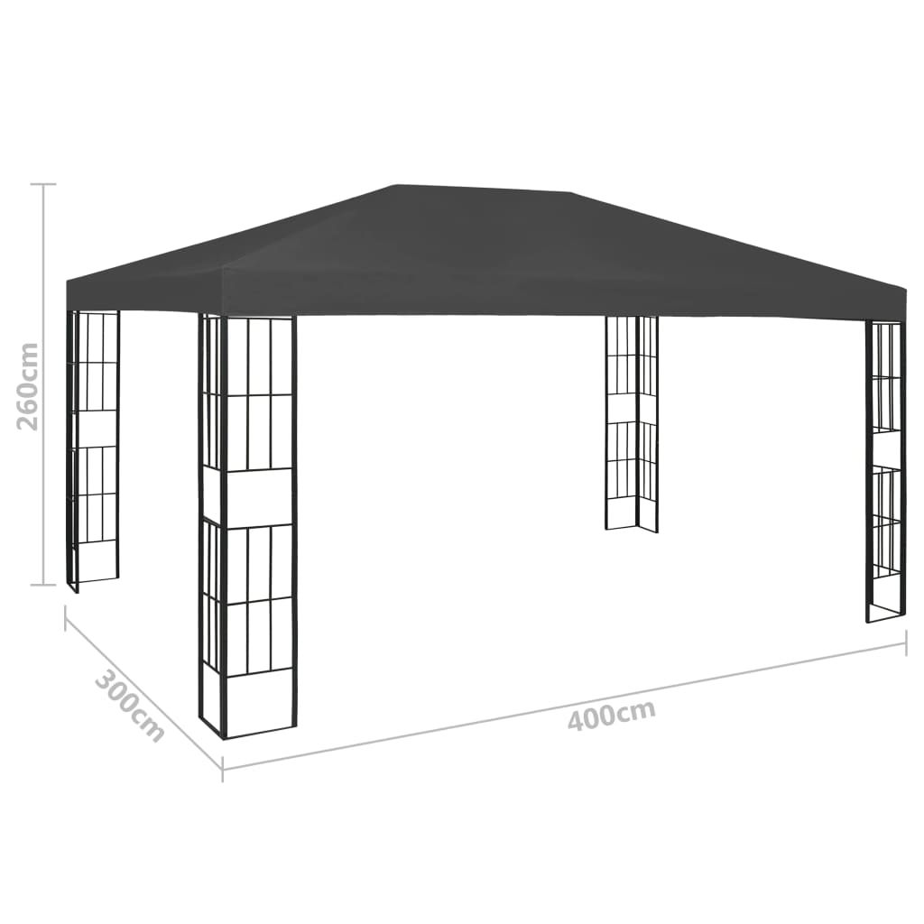 vidaXL Κιόσκι Ανθρακί 3 x 4 μ.