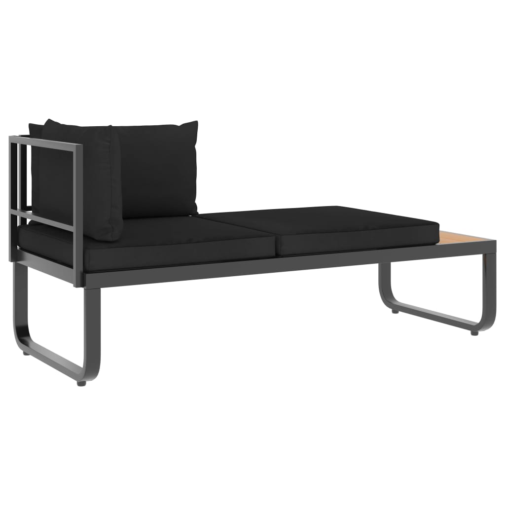 vidaXL Σετ Γωνιακού Καναπέ Κήπου 4 τεμ. από Αλουμίνιο/WPC με Μαξιλάρια