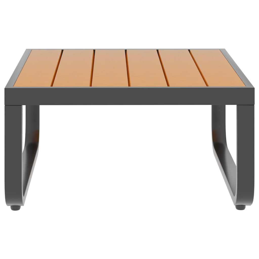 vidaXL Σετ Γωνιακού Καναπέ Κήπου 4 τεμ. από Αλουμίνιο/WPC με Μαξιλάρια