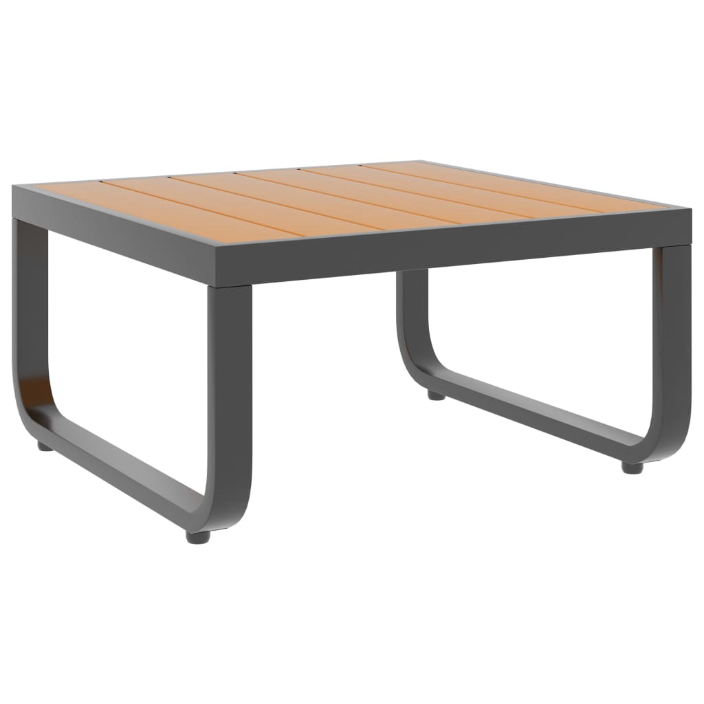 vidaXL Σετ Γωνιακού Καναπέ Κήπου 4 τεμ. από Αλουμίνιο/WPC με Μαξιλάρια