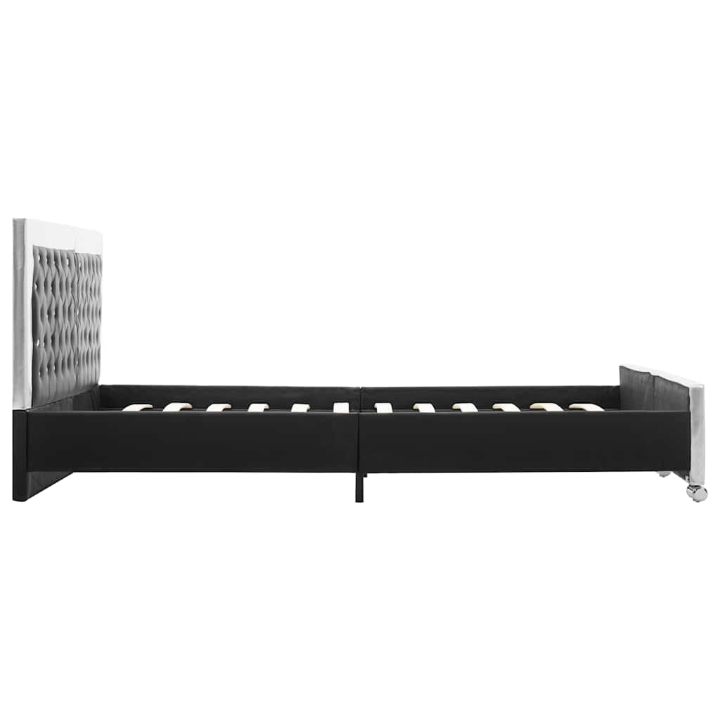 vidaXL Πλαίσιο Κρεβατιού Μαύρο 180 x 200 εκ. από Συνθετικό Δέρμα