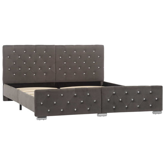 vidaXL Πλαίσιο Κρεβατιού Γκρι 160 x 200 εκ. Βελούδινο