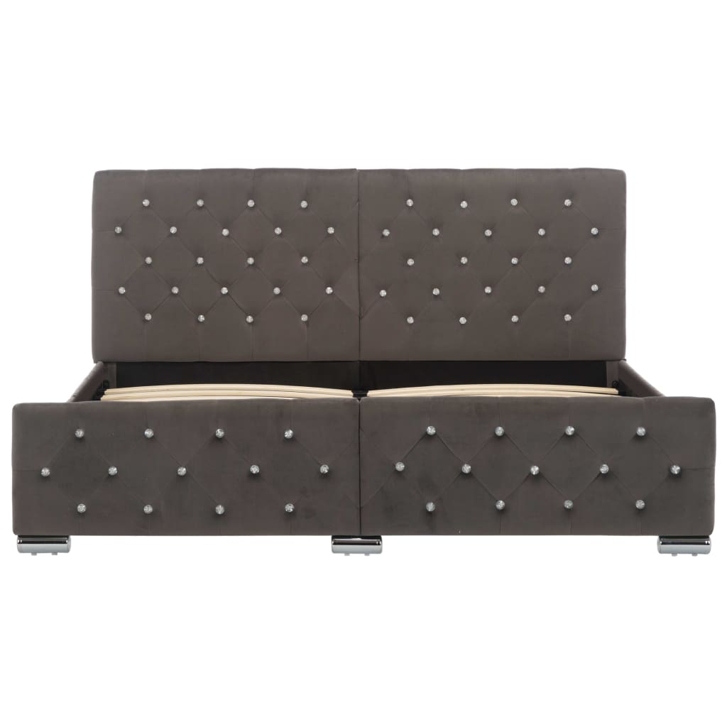 vidaXL Πλαίσιο Κρεβατιού Γκρι 160 x 200 εκ. Βελούδινο