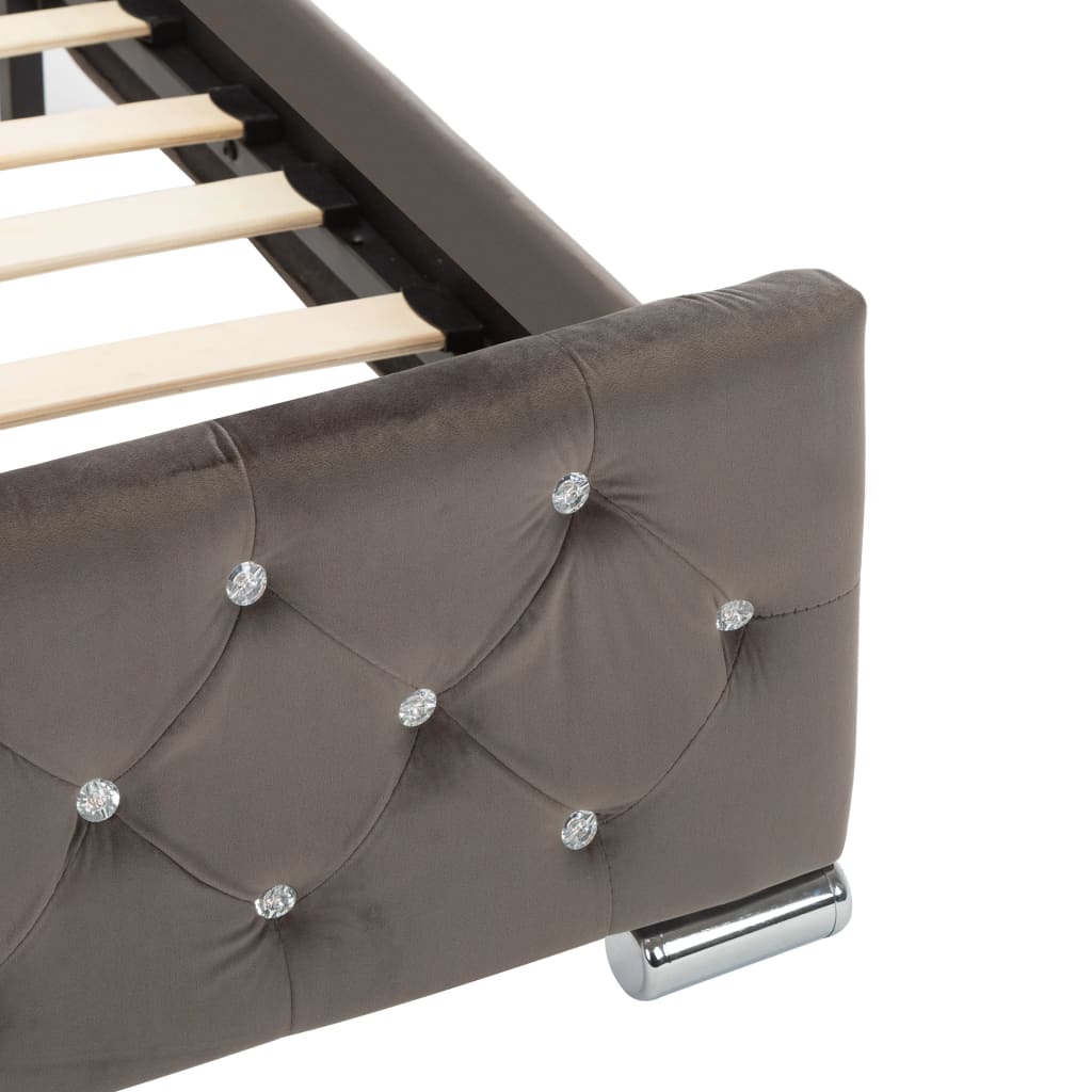 vidaXL Πλαίσιο Κρεβατιού Γκρι 160 x 200 εκ. Βελούδινο