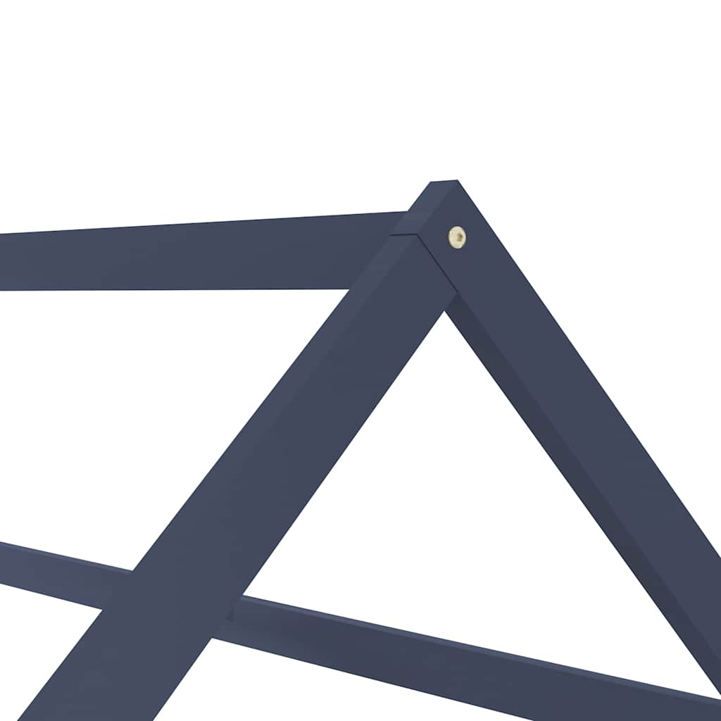 vidaXL Πλαίσιο Κρεβατιού Παιδικό Γκρι 80 x 160 εκ. Μασίφ Ξύλο Πεύκου