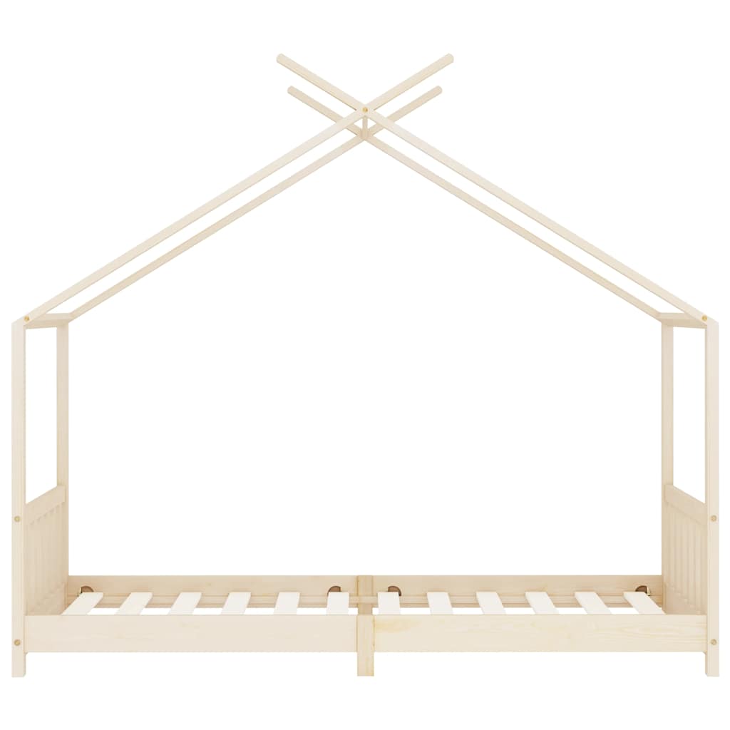 vidaXL Πλαίσιο Κρεβατιού Παιδικό 90 x 200 εκ. από Μασίφ Ξύλο Πεύκου