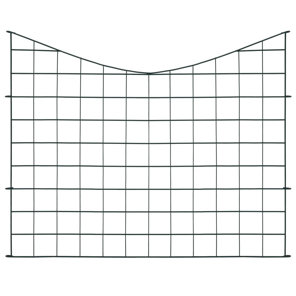 vidaXL Περίφραξη Κήπου Χαμηλή Αψίδα Σετ Πράσινη 77,5 x 64 εκ.