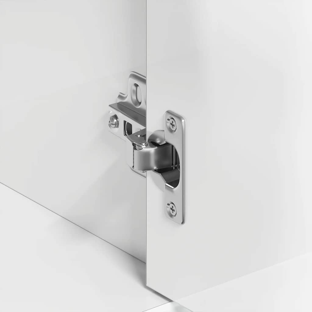 vidaXL Μπουφές Γυαλιστερό Λευκό 88 x 30 x 70 εκ. από Επεξ. Ξύλο