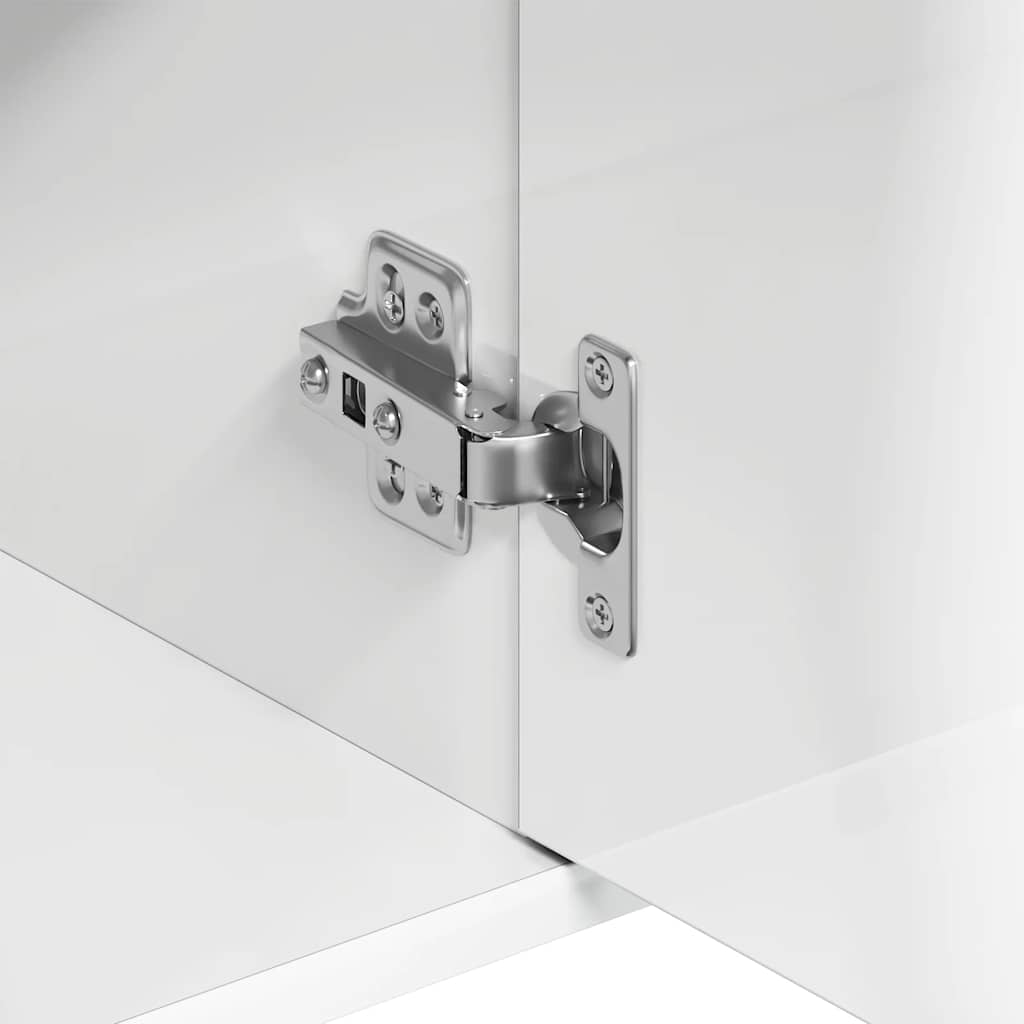 vidaXL Μπουφές Γυαλιστερό Λευκό 88 x 30 x 70 εκ. από Επεξ. Ξύλο