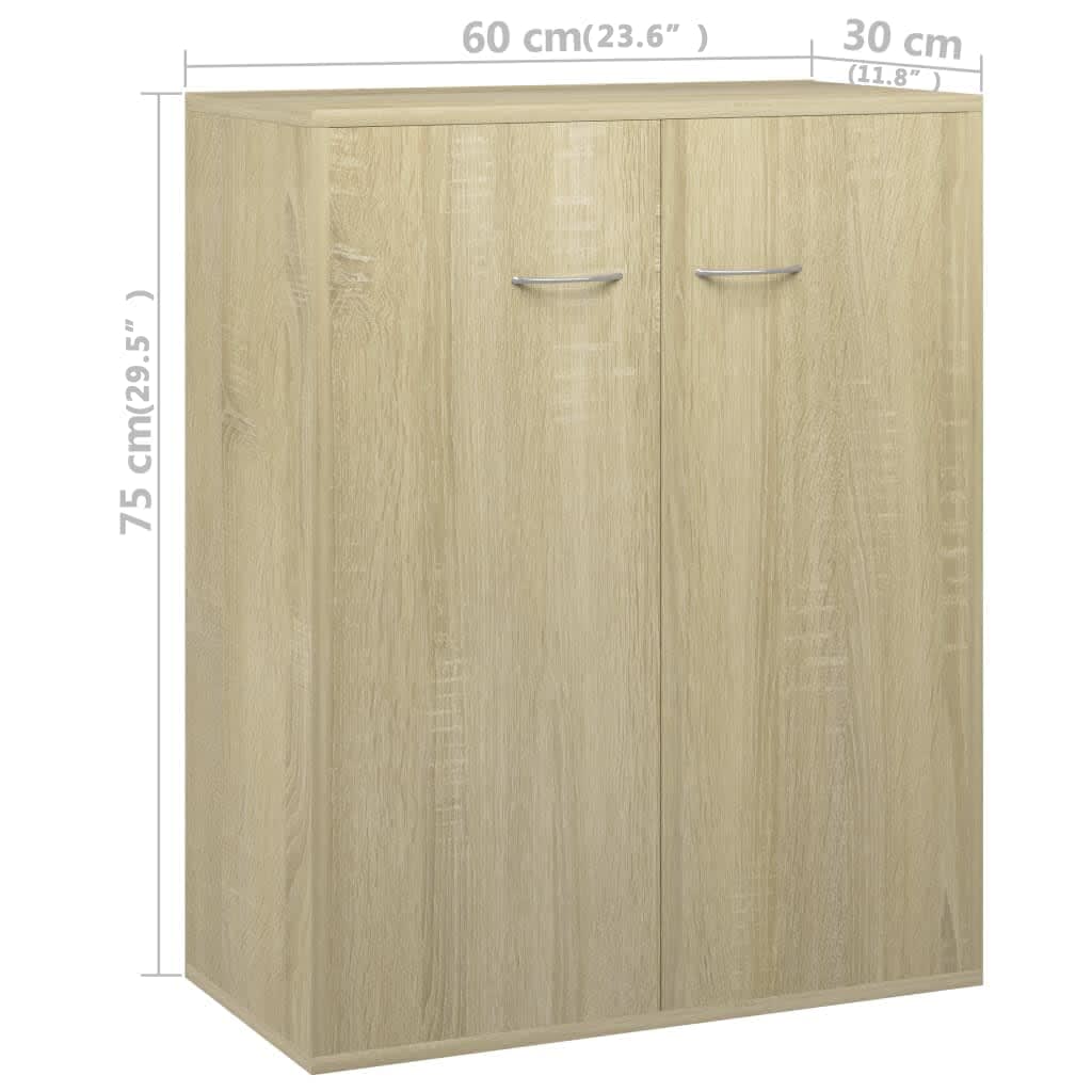 vidaXL Ντουλάπι Sonoma Δρυς 60 x 30 x 75 εκ. από Επεξ. Ξύλο