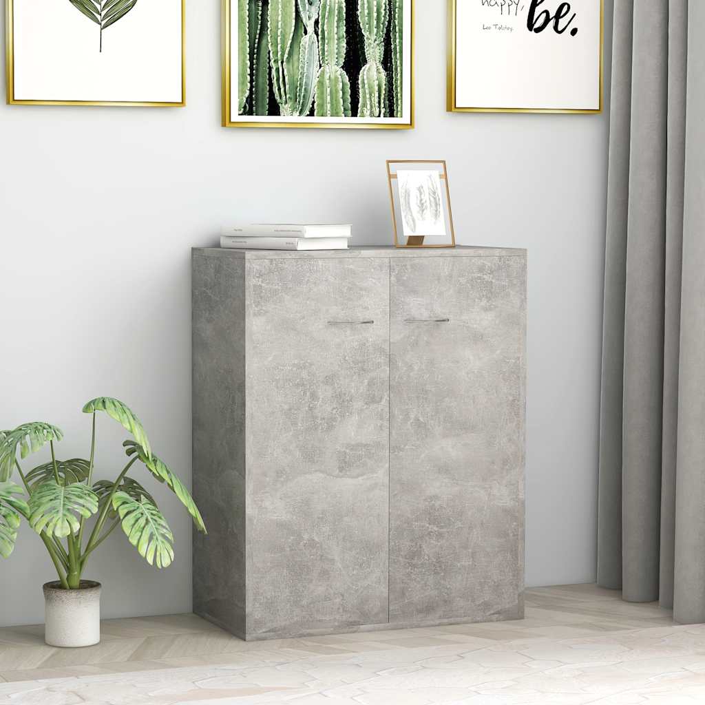 vidaXL Ντουλάπι Γκρι του Σκυροδέματος 60 x 30 x 75 εκ. από Επεξ. Ξύλο