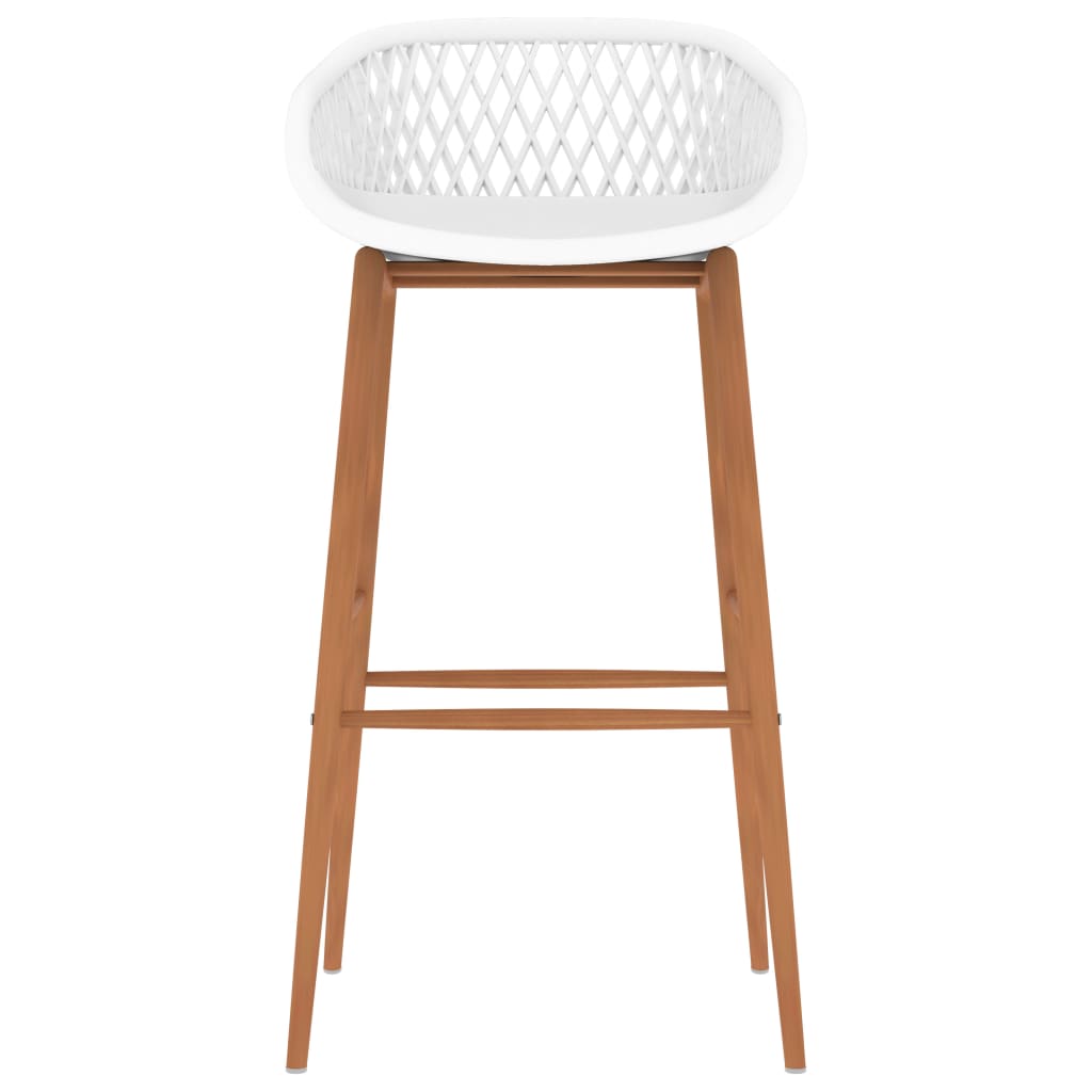 vidaXL Καρέκλες Μπαρ 2 τεμ. Λευκές