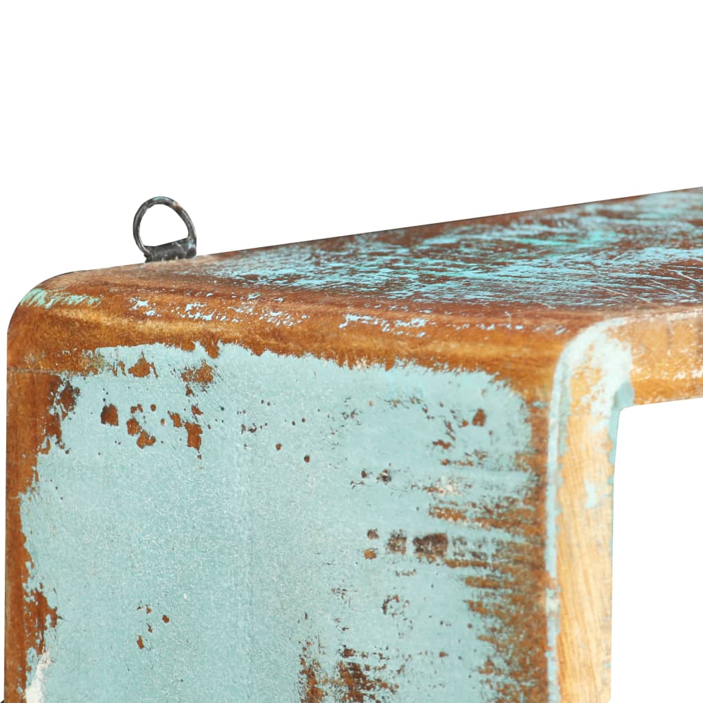 vidaXL Ράφια Κύβοι Τοίχου Σετ 3 Τεμαχίων από Μασίφ Ανακυκλωμένο Ξύλο