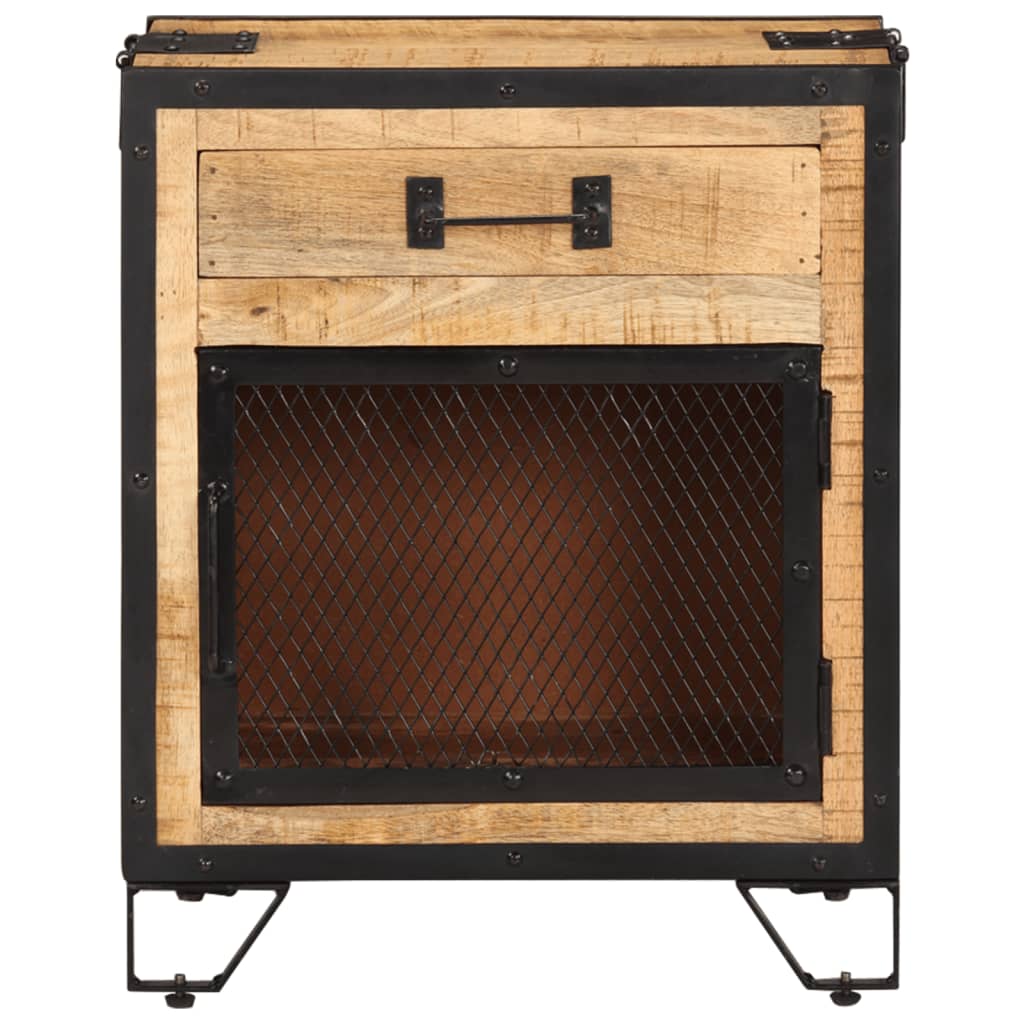 vidaXL Κομοδίνο 43 x 30 x 51 εκ. από Μασίφ Ακατέργαστο Ξύλο Μάνγκο