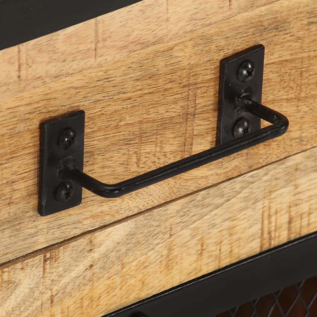 vidaXL Κομοδίνο 43 x 30 x 51 εκ. από Μασίφ Ακατέργαστο Ξύλο Μάνγκο