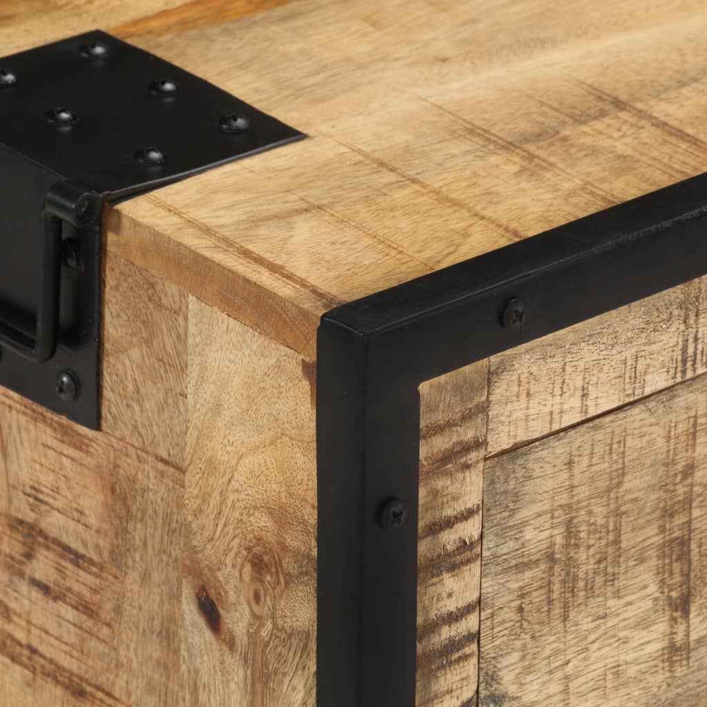 vidaXL Ντουλάπι με Συρτάρια 100x31x60 εκ Μασίφ Ακατέργαστο Ξύλο Μάνγκο