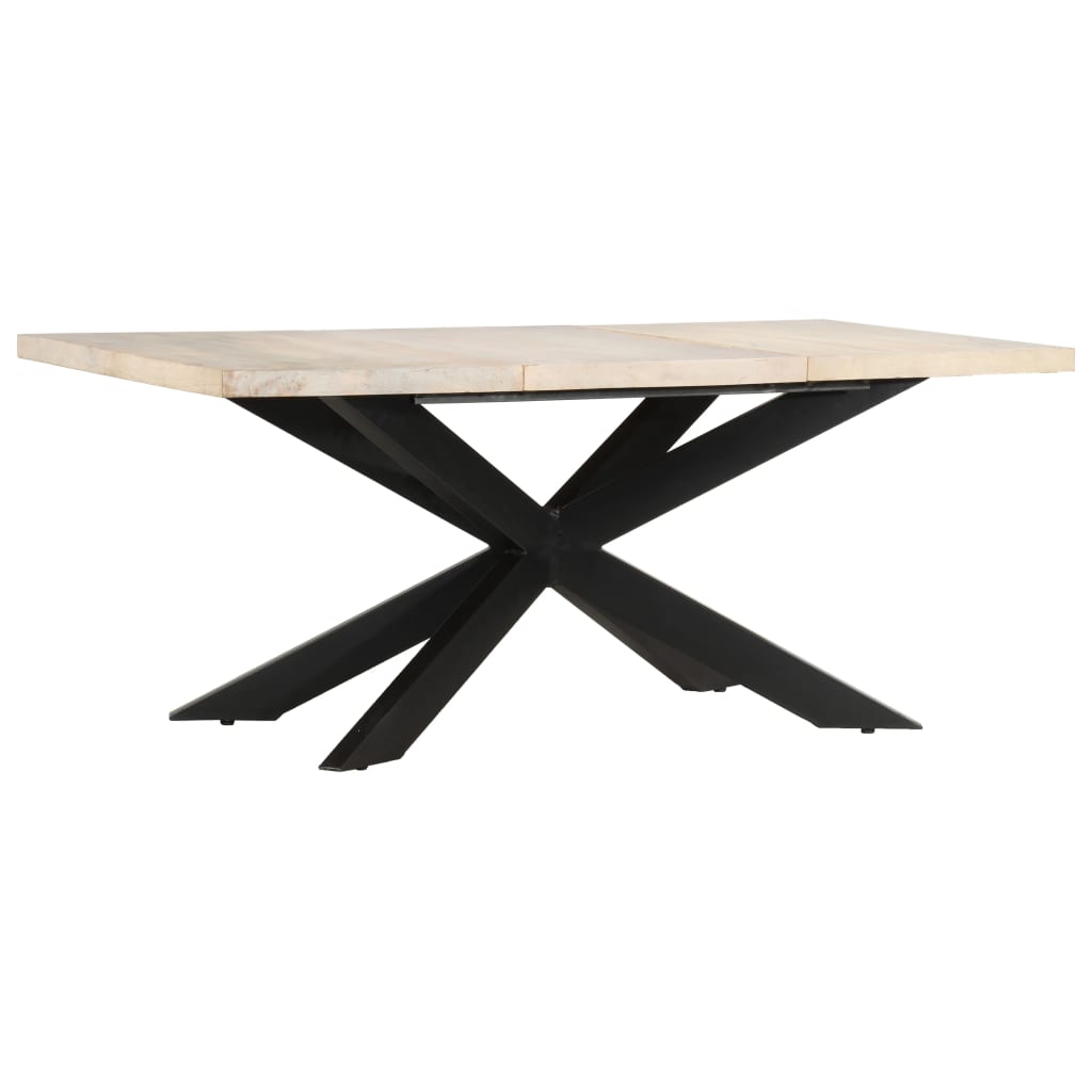 vidaXL Τραπεζαρία 180 x 90 x 76 εκ. από Μασίφ Ξεβαμμένο Ξύλο Μάνγκο