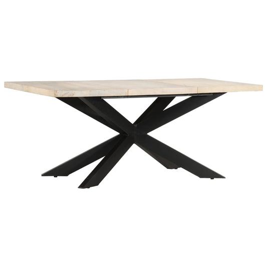 vidaXL Τραπεζαρία 180 x 90 x 76 εκ. από Μασίφ Ξεβαμμένο Ξύλο Μάνγκο