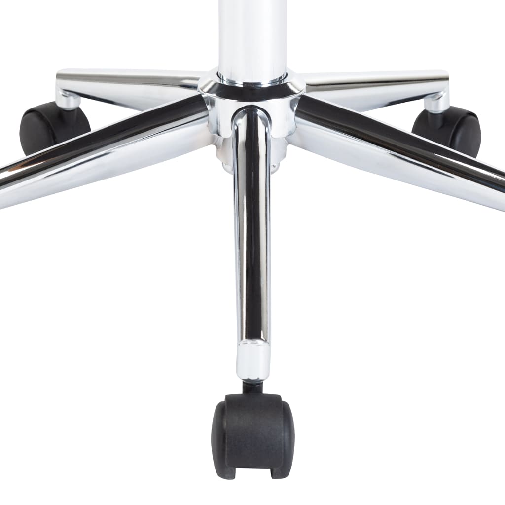 vidaXL Καρέκλα Τραπεζαρίας Περιστρεφ. Λευκή Λυγισμένο Ξύλο/Συνθ. Δέρμα