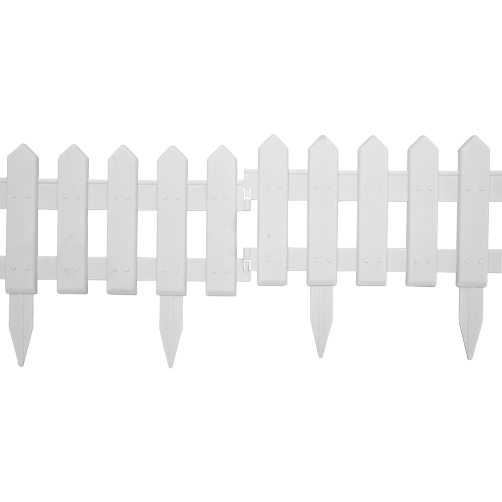 vidaXL Μπορντούρες Γκαζόν 25 τεμ. Λευκές 10 μ. από Πολυπροπυλένιο