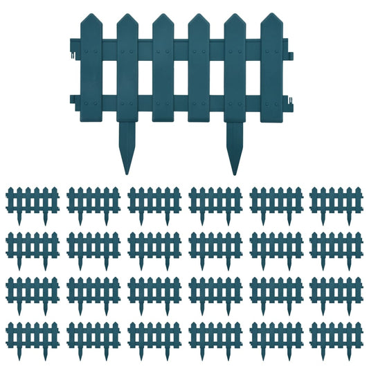 vidaXL Μπορντούρες Γκαζόν 25 τεμ. Πράσινες 10 μ. από Πολυπροπυλένιο