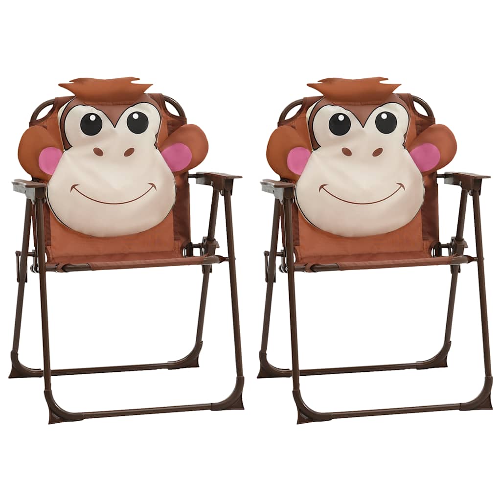 vidaXL Σετ Επίπλων Bistro Κήπου Παιδικό 3 τεμ. Καφέ με Ομπρέλα