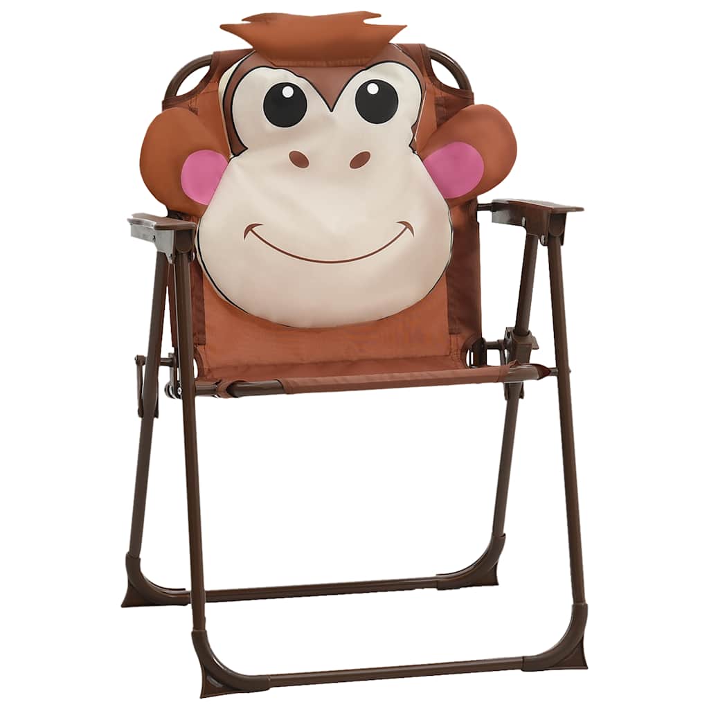 vidaXL Σετ Επίπλων Bistro Κήπου Παιδικό 3 τεμ. Καφέ με Ομπρέλα