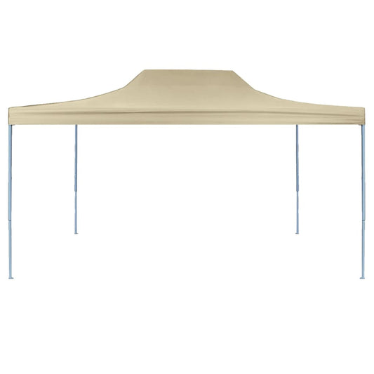 vidaXL Κιόσκι Πτυσσόμενο Επαγγελματικό Κρεμ 3 x 4 μ. Ατσάλινο