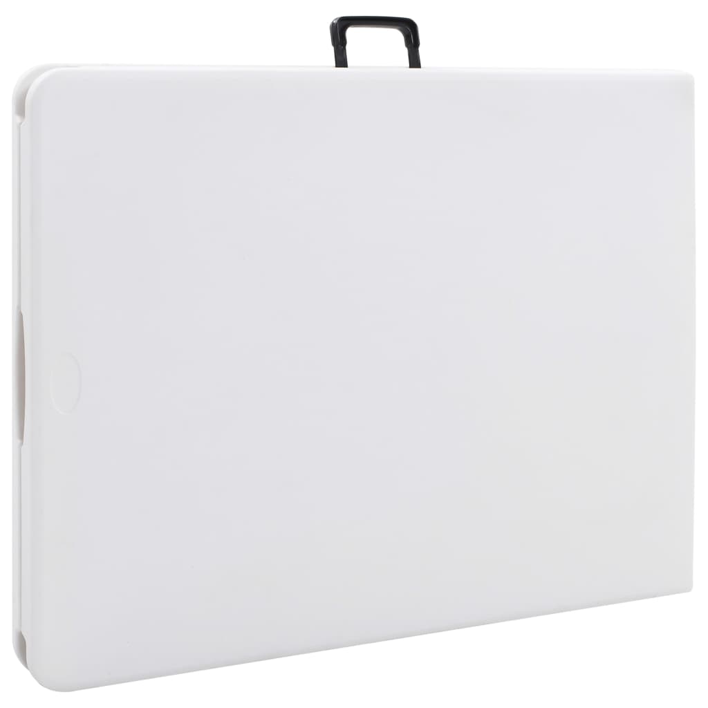 vidaXL Τραπέζι Κήπου Πτυσσόμενο Λευκό 180 x 72 x 72 εκ. από HDPE
