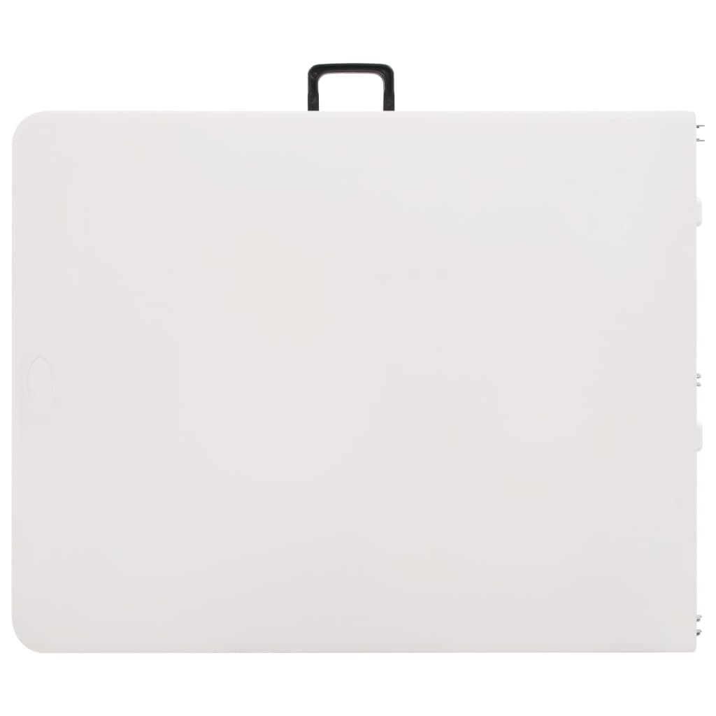 vidaXL Τραπέζι Κήπου Πτυσσόμενο Λευκό 180 x 72 x 72 εκ. από HDPE
