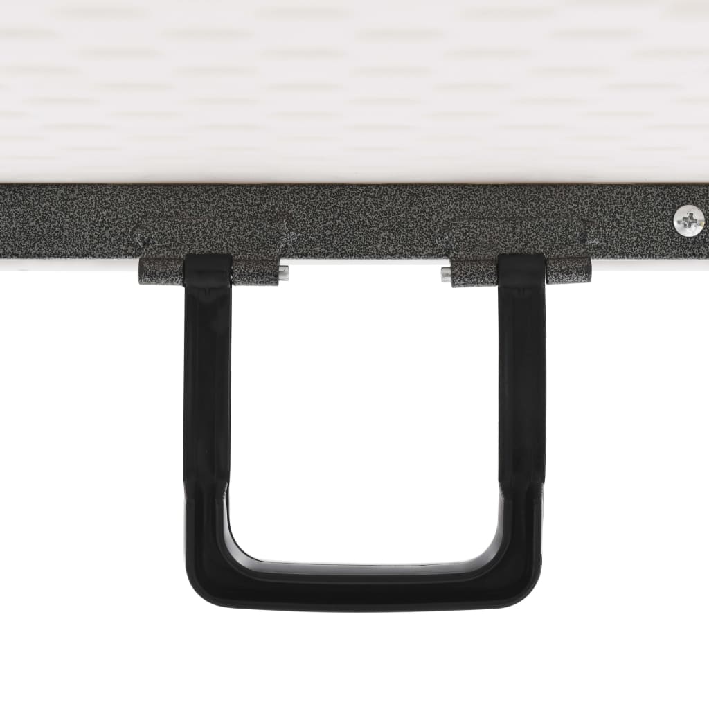 vidaXL Τραπέζι Κήπου Πτυσσόμενο Λευκό 180 x 72 x 72 εκ. από HDPE
