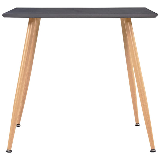 vidaXL Τραπεζαρία Γκρι / Χρώμα Δρυός 80,5 x 80,5 x 73 εκ. από MDF