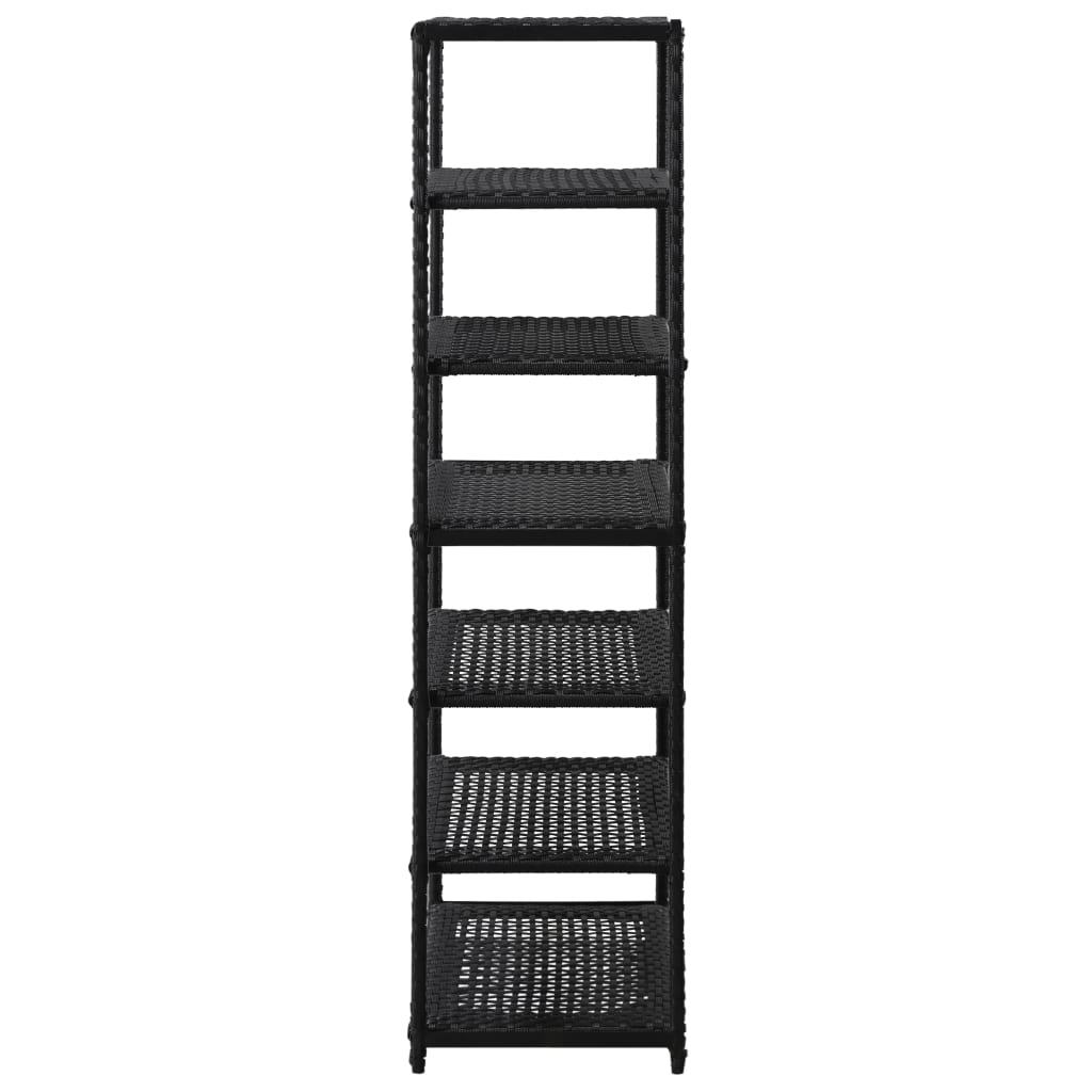 vidaXL Ραφιέρα Παπουτσιών Μαύρη 50 x 30 x 120 εκ. από Συνθετικό Ρατάν