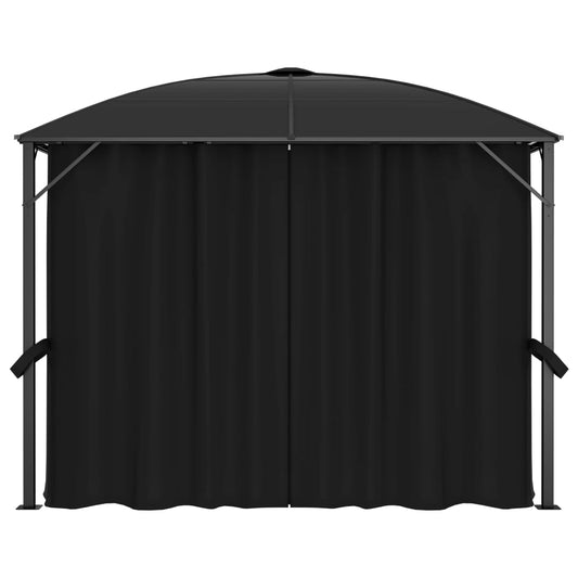 vidaXL Κιόσκι με Κουρτίνες Ανθρακί 300 x 300 x 265 εκ.