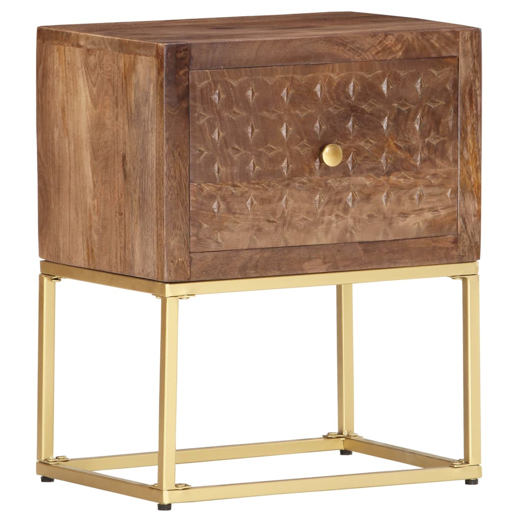 vidaXL Κομοδίνο 40 x 30 x 50 εκ. από Μασίφ Ξύλο Μάνγκο