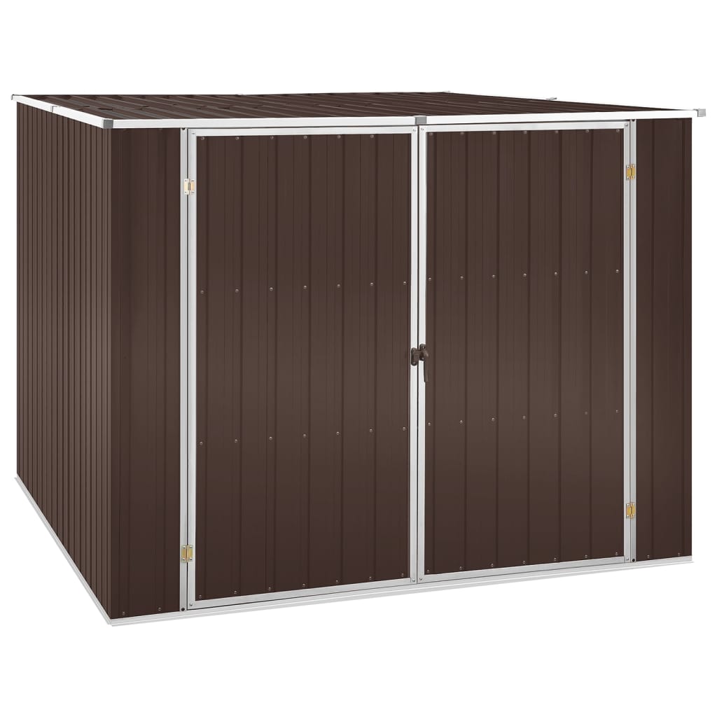 vidaXL Αποθήκη Κήπου Καφέ 195 x 198 x 159 εκ. από Γαλβανισμένο Ατσάλι