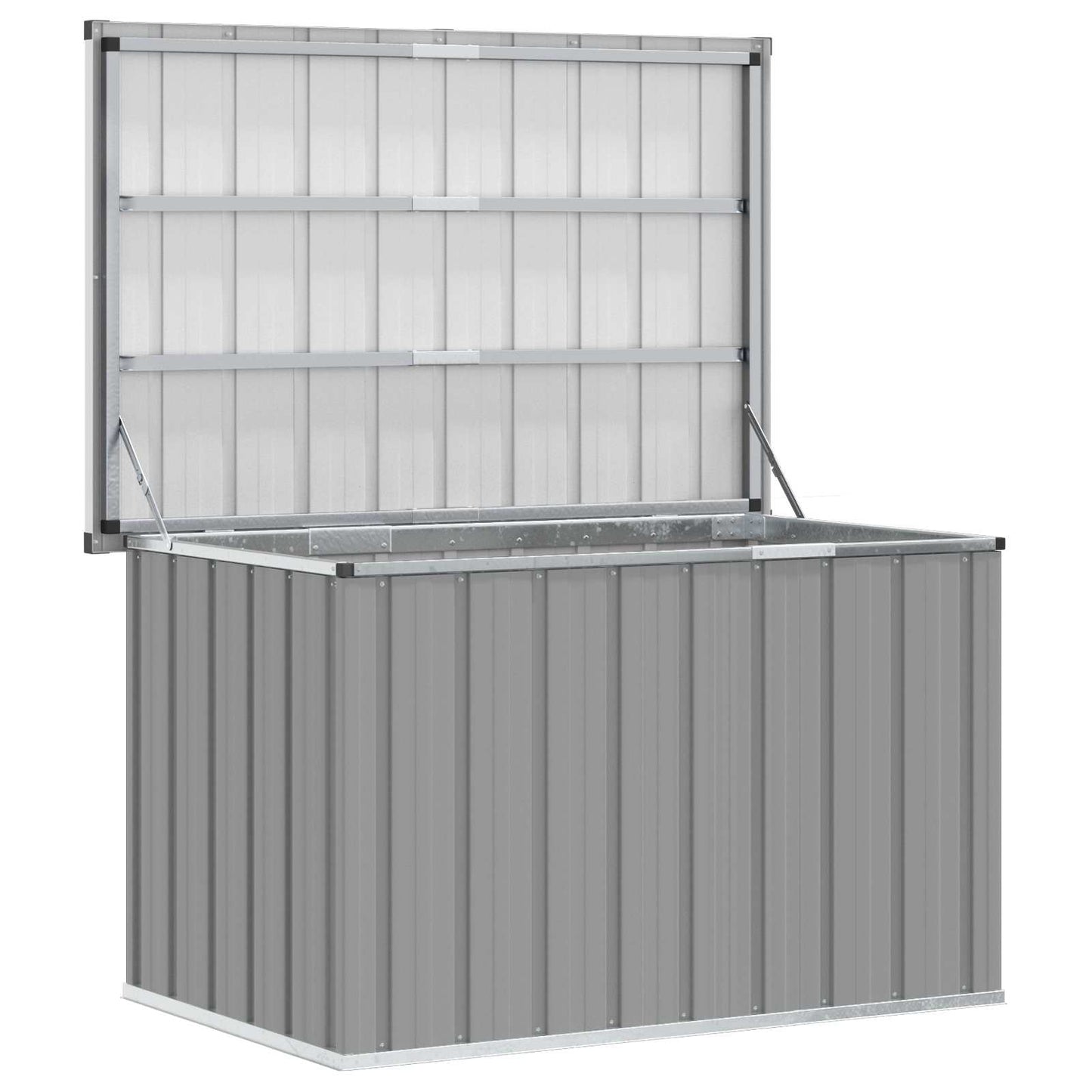 vidaXL Μπαούλο Αποθήκευσης Κήπου Γκρι 109 x 67 x 65 εκ.
