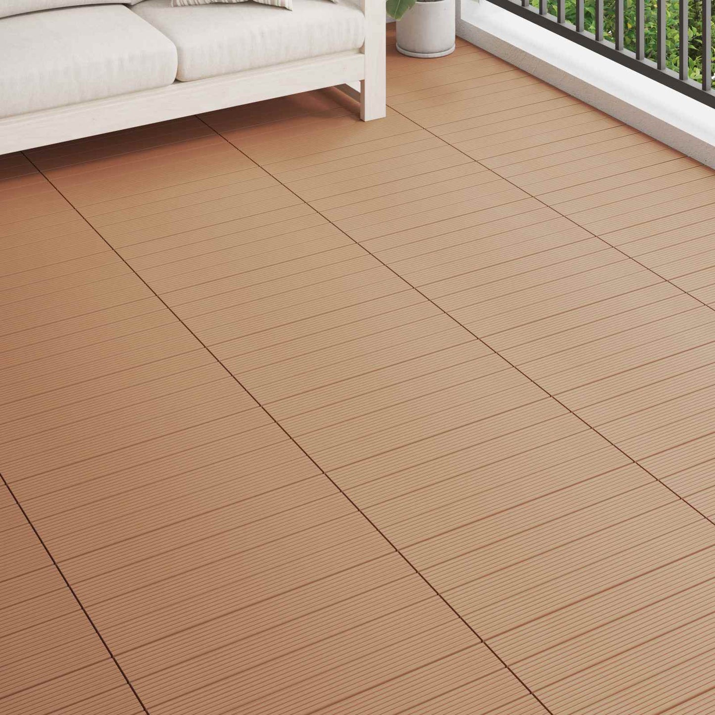 vidaXL Πλάκα Κατασκευής 6 pcs Καφέ 60 x 30 cm WPC