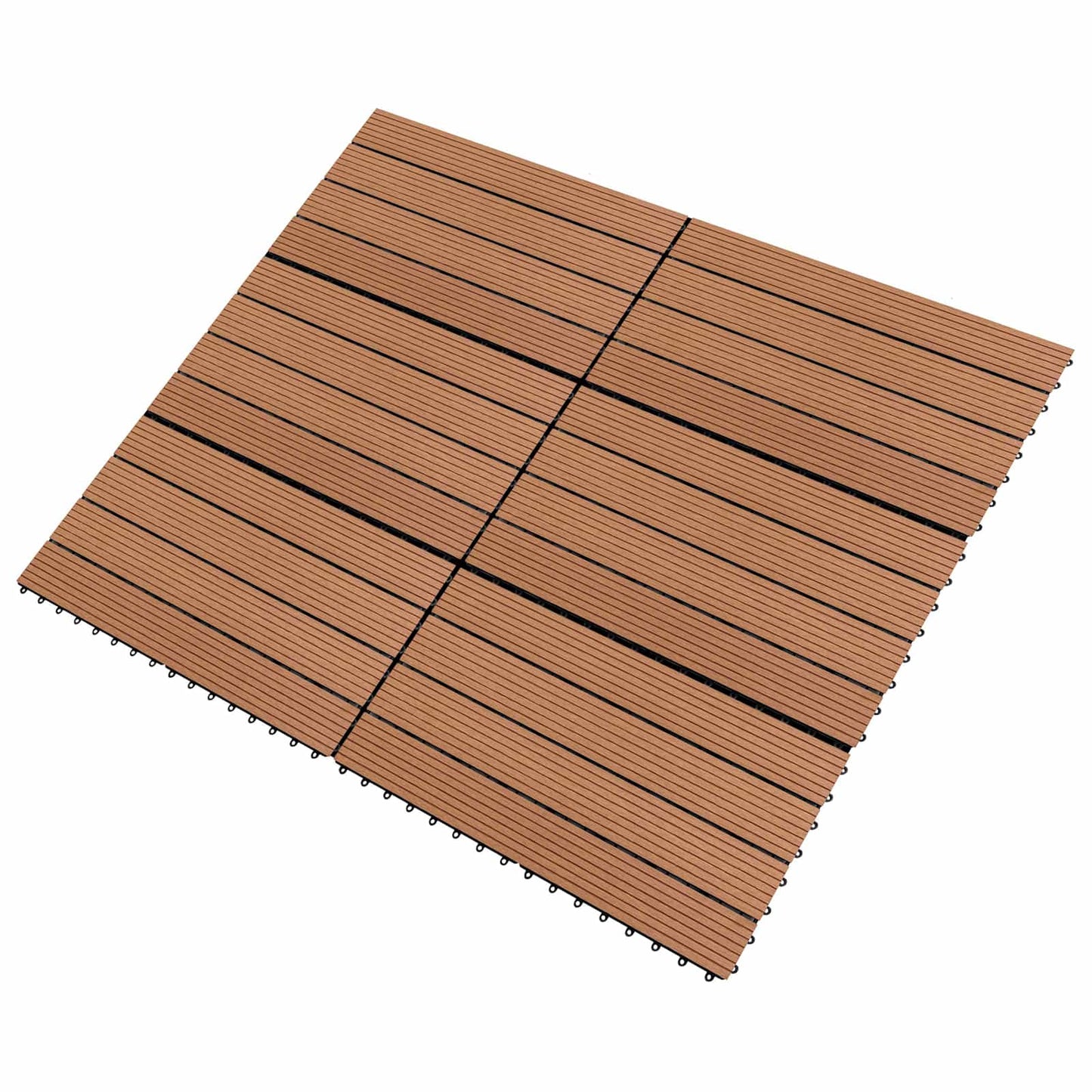vidaXL Πλάκα Κατασκευής 6 pcs Καφέ 60 x 30 cm WPC