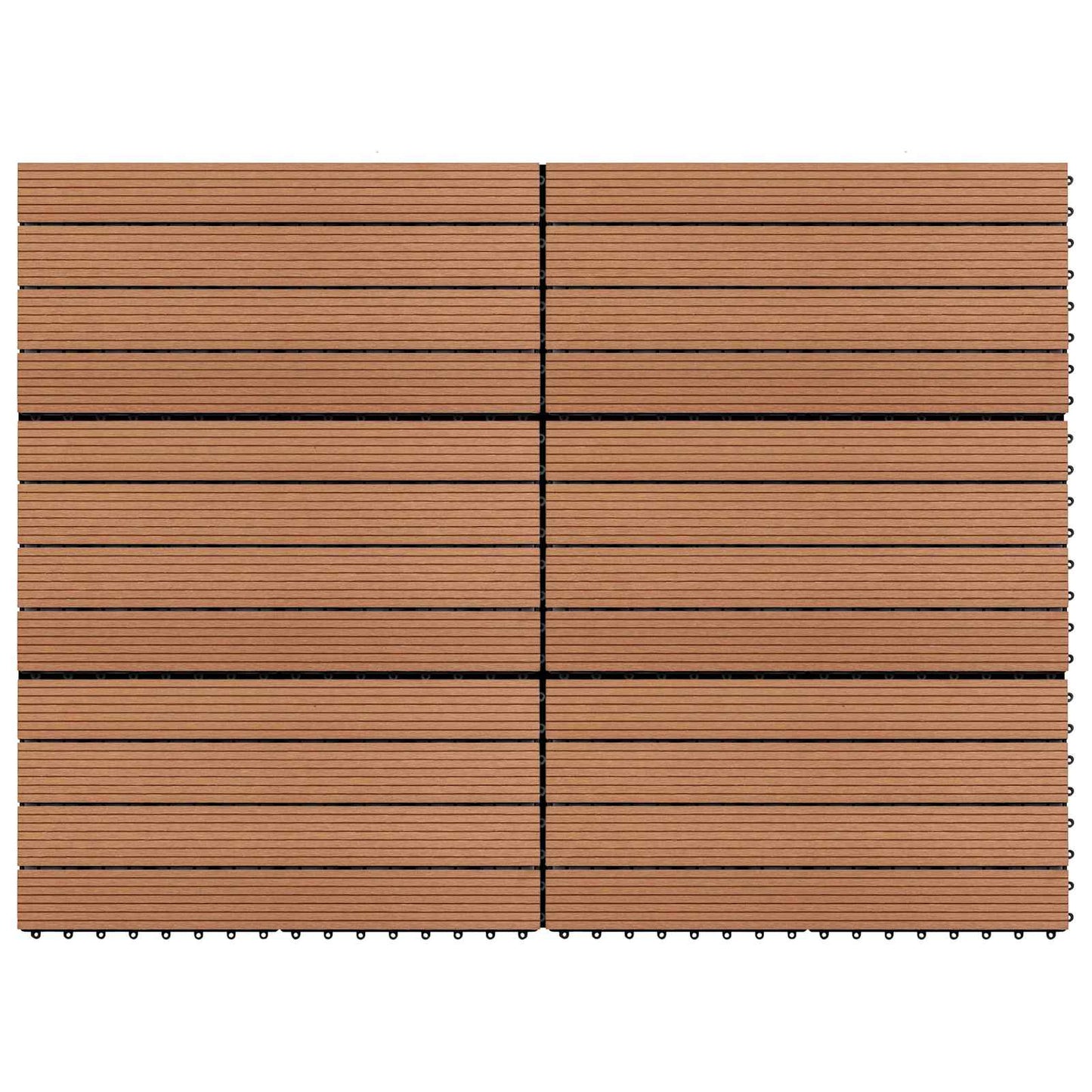 vidaXL Πλάκα Κατασκευής 6 pcs Καφέ 60 x 30 cm WPC