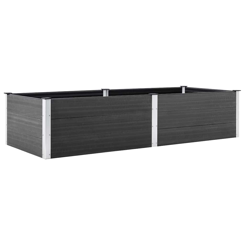 vidaXL Ζαρντινιέρα Υπερυψωμένη Γκρι 250 x 100 x 54 εκ. από WPC