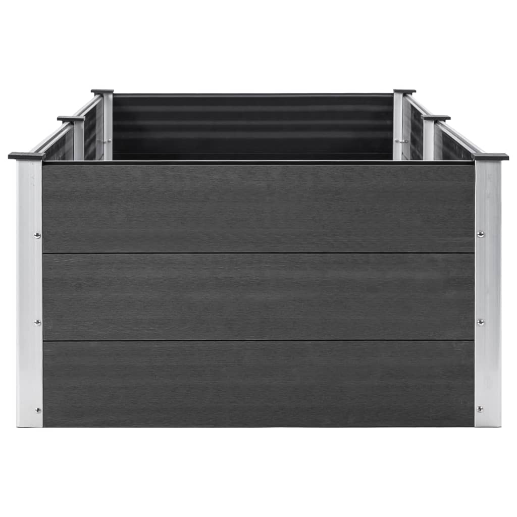vidaXL Ζαρντινιέρα Υπερυψωμένη Γκρι 250 x 100 x 54 εκ. από WPC