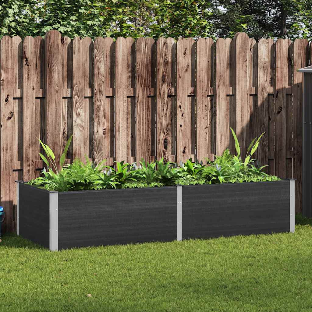 vidaXL Ζαρντινιέρα Υπερυψωμένη Γκρι 250 x 100 x 54 εκ. από WPC