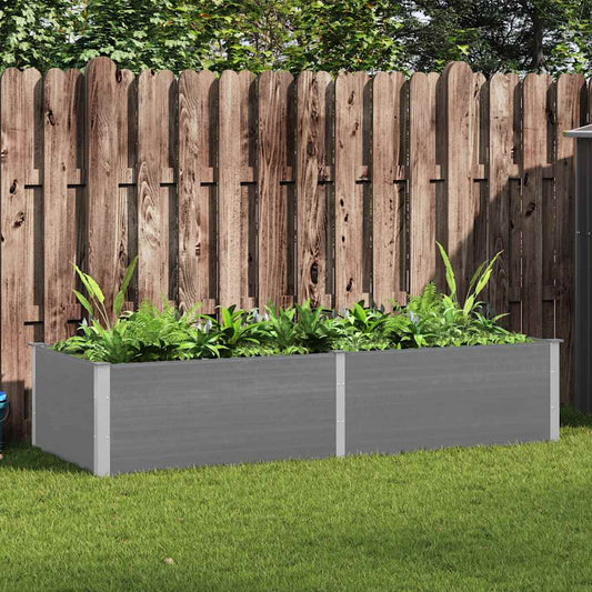 vidaXL Ζαρντινιέρα Υπερυψωμένη Γκρι 250 x 100 x 54 εκ. από WPC