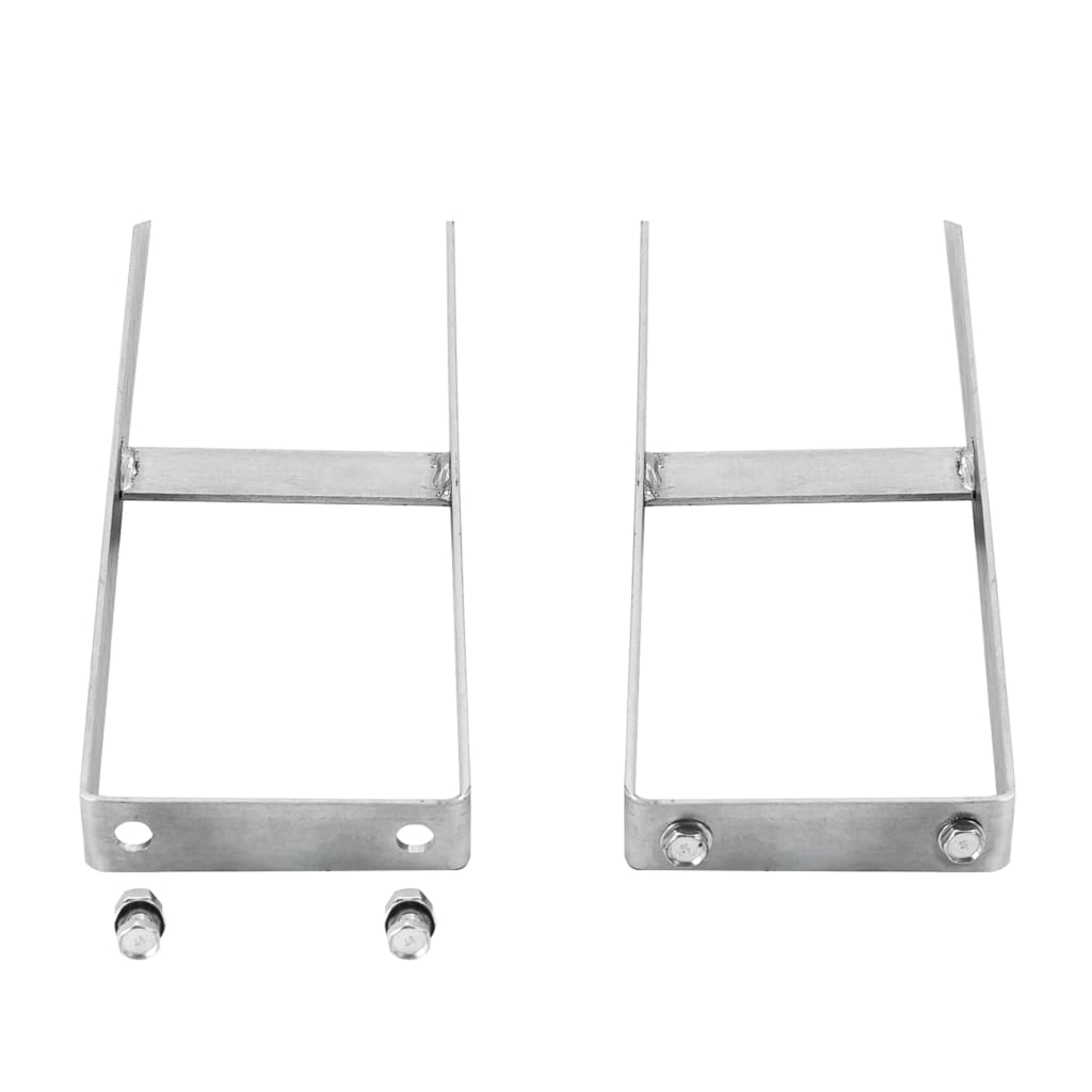 vidaXL Στηρίγματα Εδάφους Φράχτη 2 τεμ. για Φράχτη WPC 40 εκ. Ατσάλινα