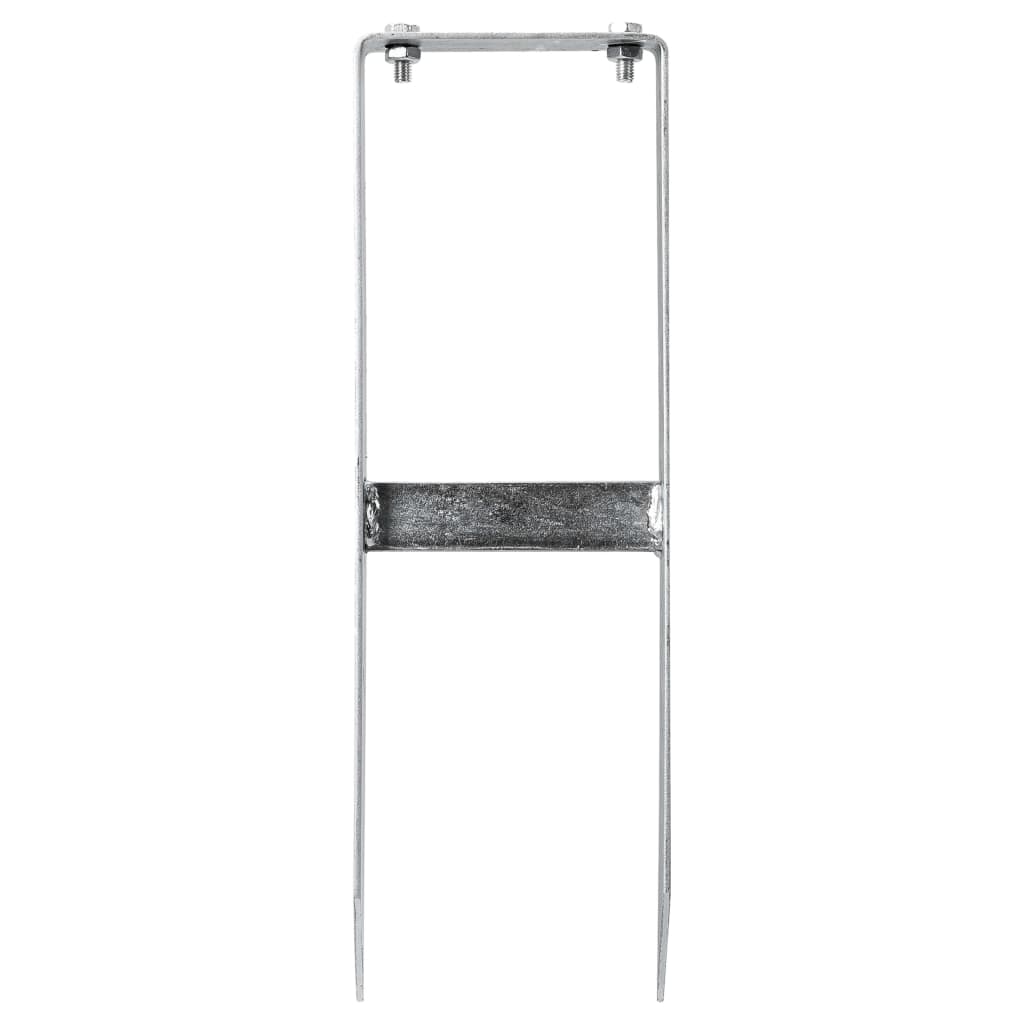 vidaXL Στηρίγματα Εδάφους Φράχτη 2 τεμ. για Φράχτη WPC 40 εκ. Ατσάλινα